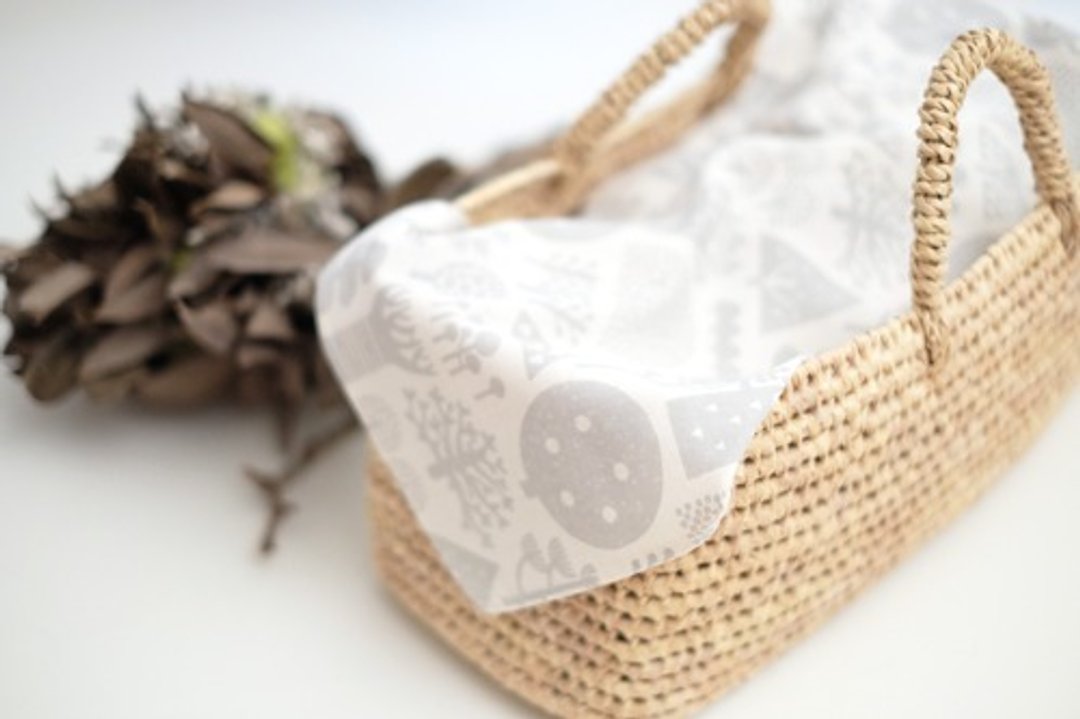 Handkerchief / bento wrapping forest gray - 手帕/方巾 - 棉 