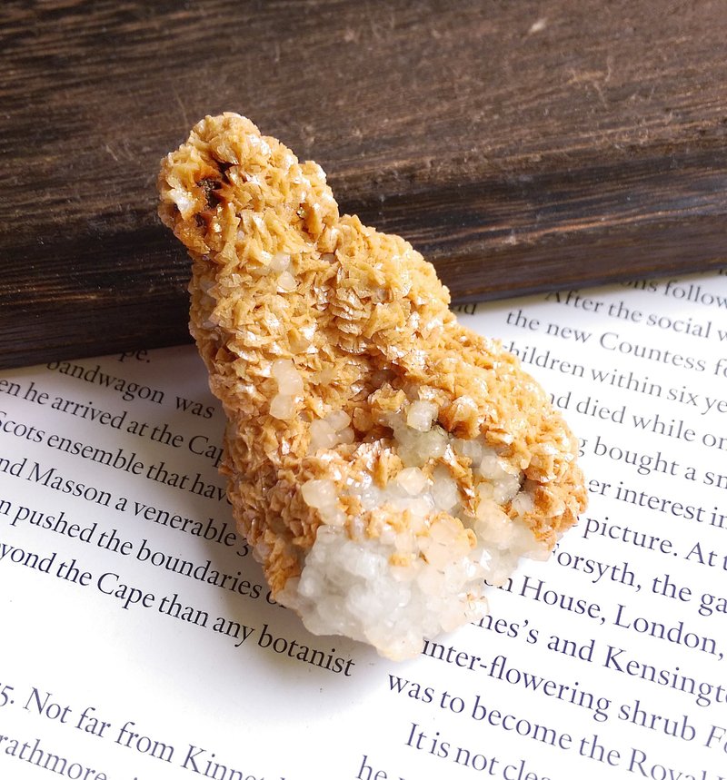 Calcite on Ankerite 湖北 方解石 铁白云石共生矿 天然矿石 原矿 - 摆饰 - 其他材质 