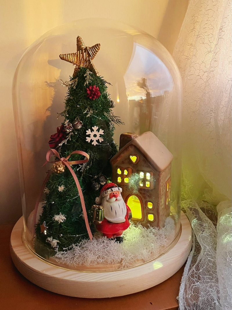 【花诉花艺】圣诞小镇永生花盅/开幕花礼/升迁花礼/祝贺花礼 - 干燥花/捧花 - 植物．花 