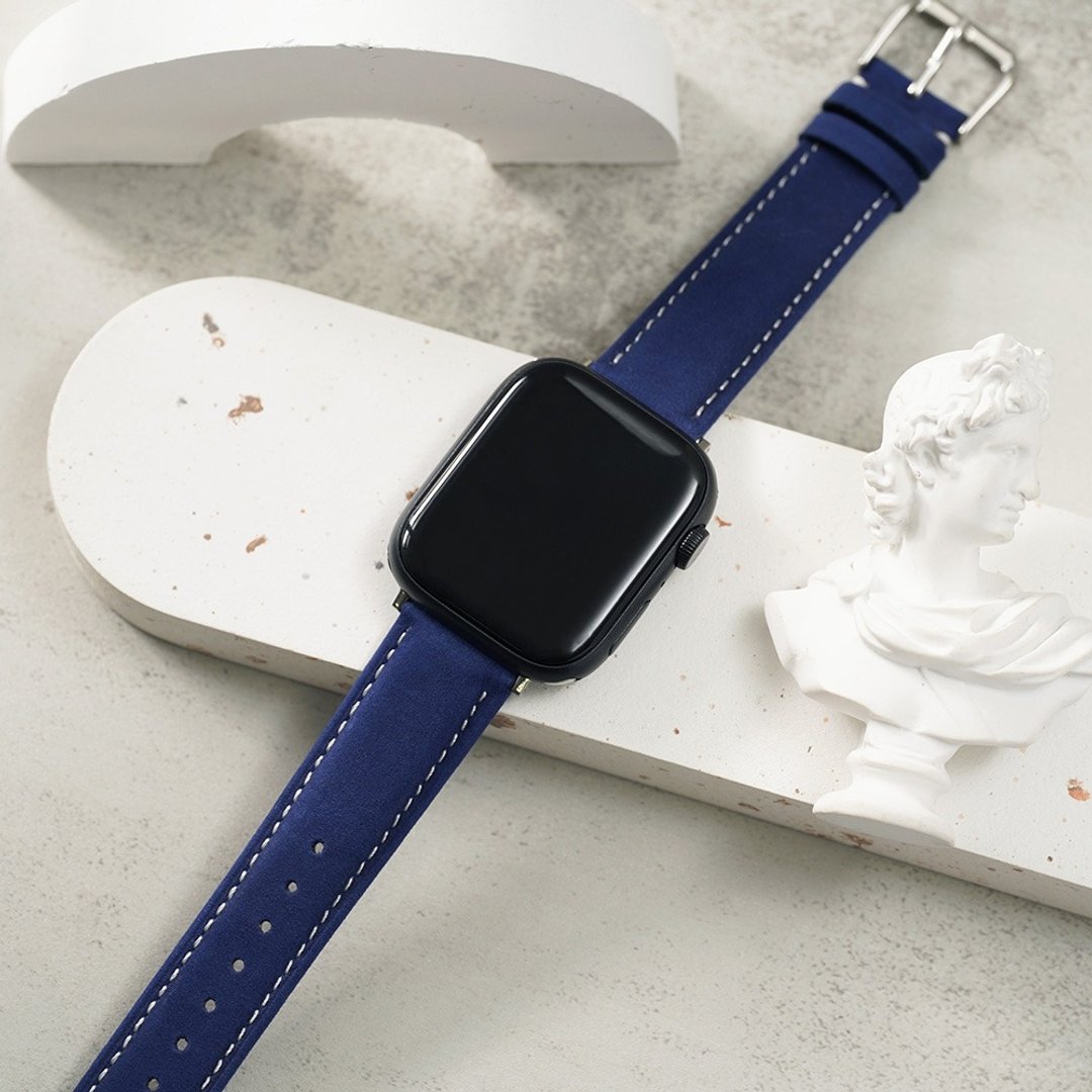 Apple watch - 【经典磨纱订制色】车线真皮苹果表带 - 表带 - 真皮 