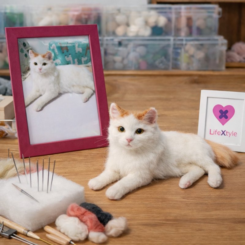 猫猫离世纪念羊毛毡 - 订制抱枕/饰品 - 羊毛 多色