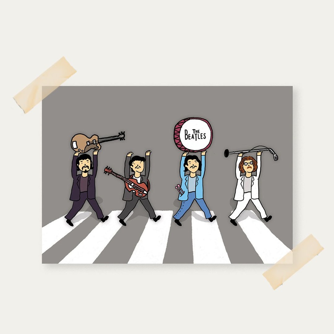 Postcard Help! The Beatles - 卡片/明信片 - 纸 多色