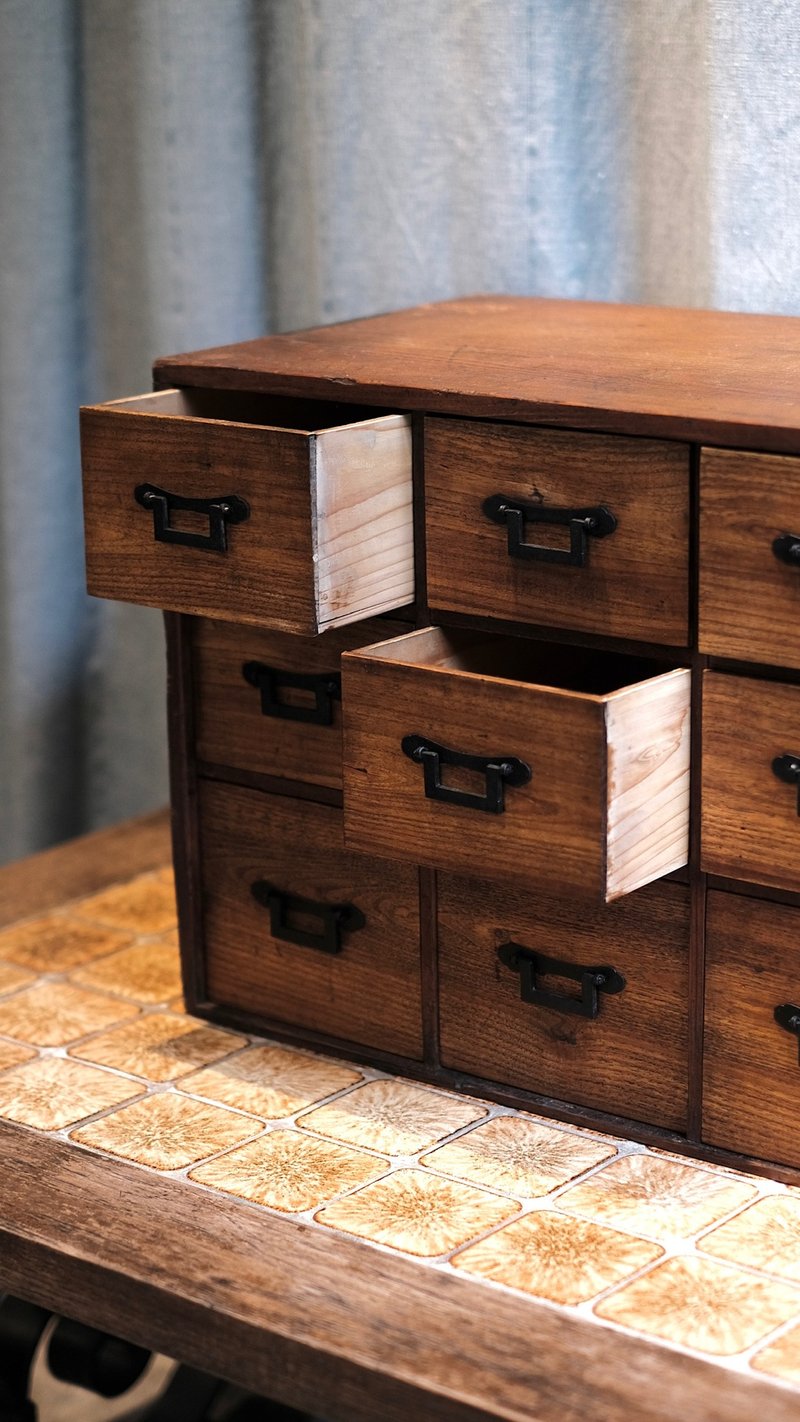 古董手工木作药柜 - 收纳用品 - 木头 