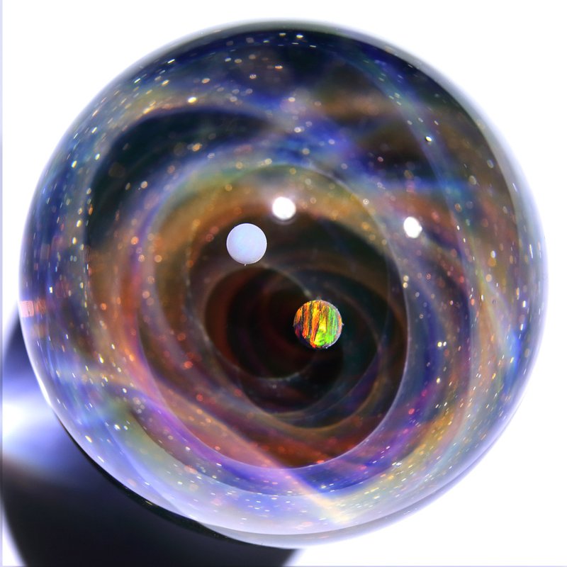 56mm 宇宙玻璃球摆设 no.M162 - 摆饰 - 玻璃 紫色