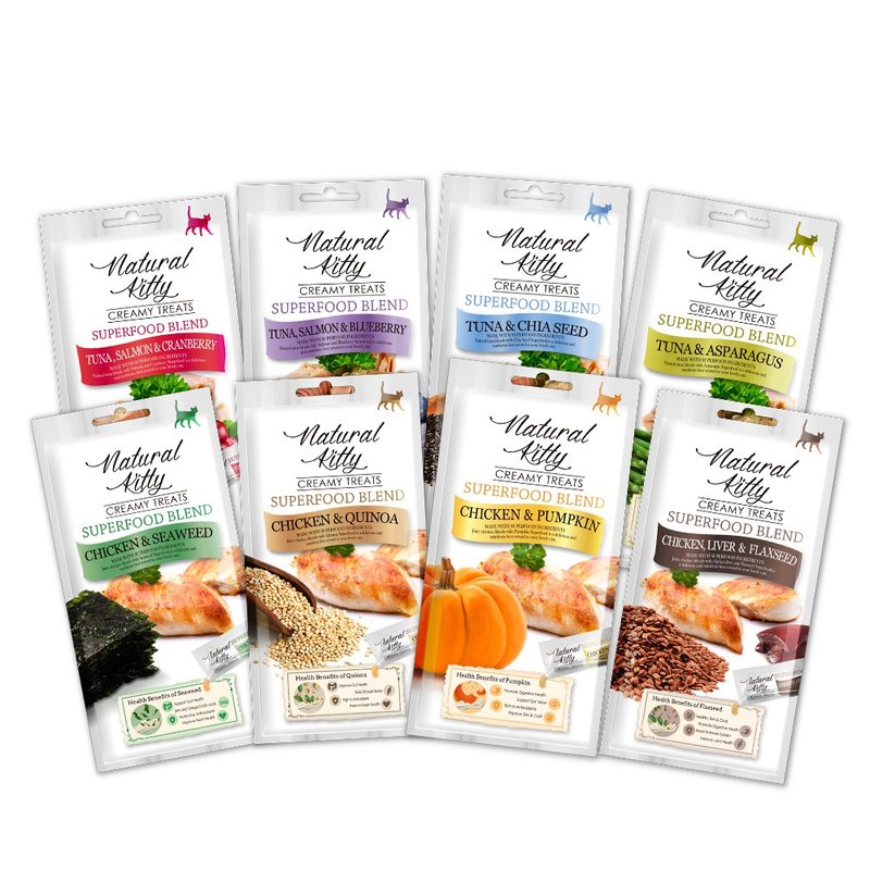 猫零食 | 自然小猫 | 超级食物营养肉泥 | 健康补给 | 12g x4/包 - 零食/点心 - 其他材质 