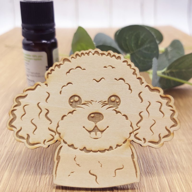 贵宾狗车用扩香木片 - 香薰/精油/线香 - 木头 咖啡色