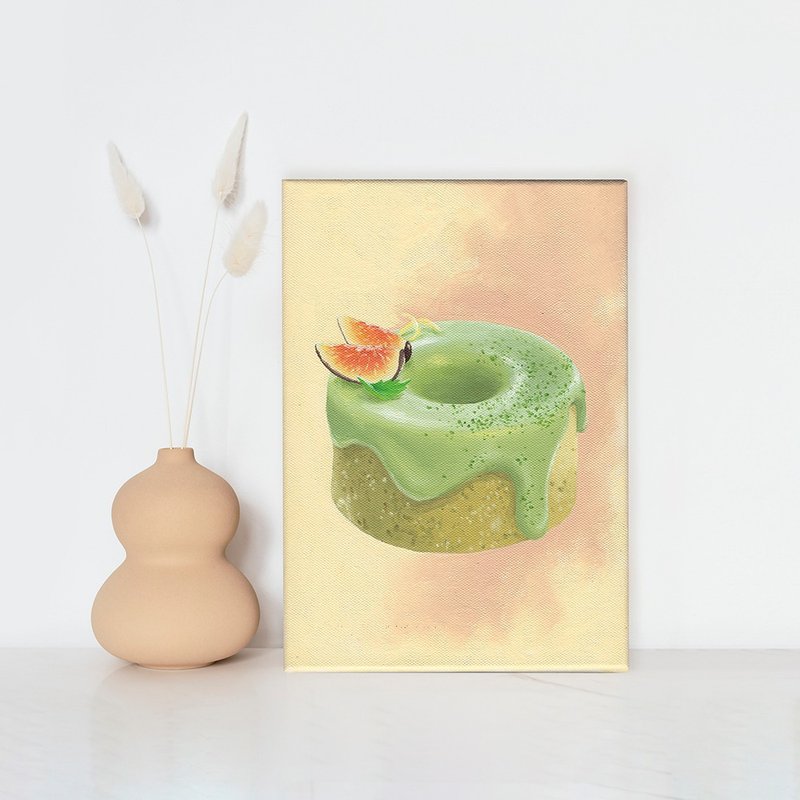 【体验】台中油画体验课程/抹茶戚风蛋糕/台中画室 - 插画/绘画/写字 - 棉．麻 