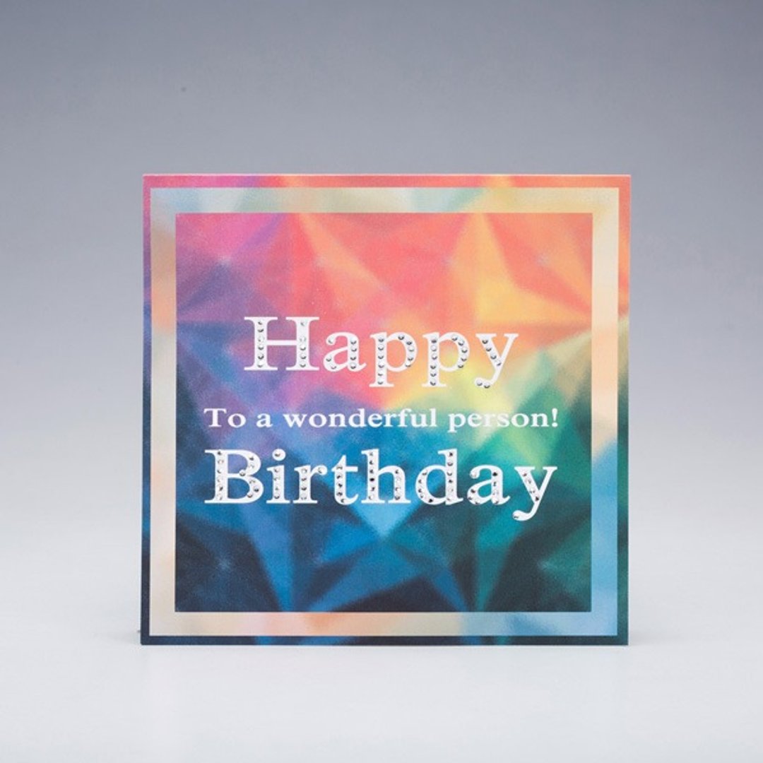 【GFSD】水钻精品-手工贺卡-嘿~生日快乐 - 卡片/明信片 - 纸 