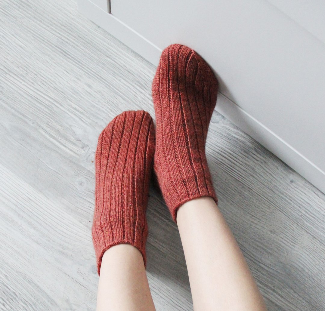 Ankle socks. Hand knitted yak socks - 袜子 - 羊毛 