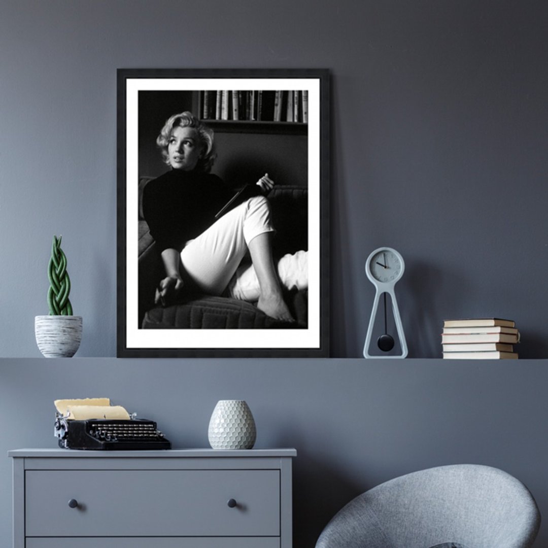 【LIFE生活杂志】玛丽莲梦露 Marilyn Monroe 阅读片刻 摄影作品 - 海报/装饰画/版画 - 纸 黑色