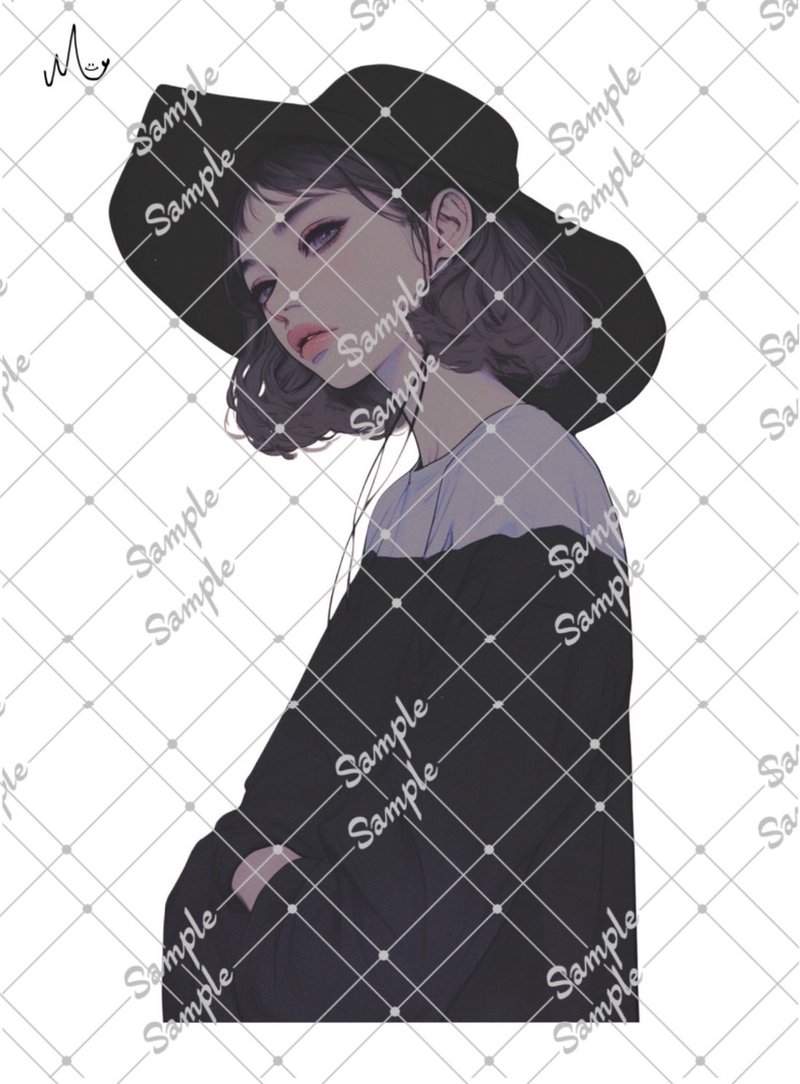 原创人物贴纸 8月新款 - 贴纸 - 纸 
