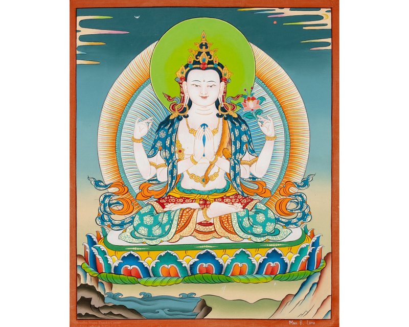 四臂观音唐卡 | 高品质观音艺术 - 墙贴/壁贴 - 其他材质 多色