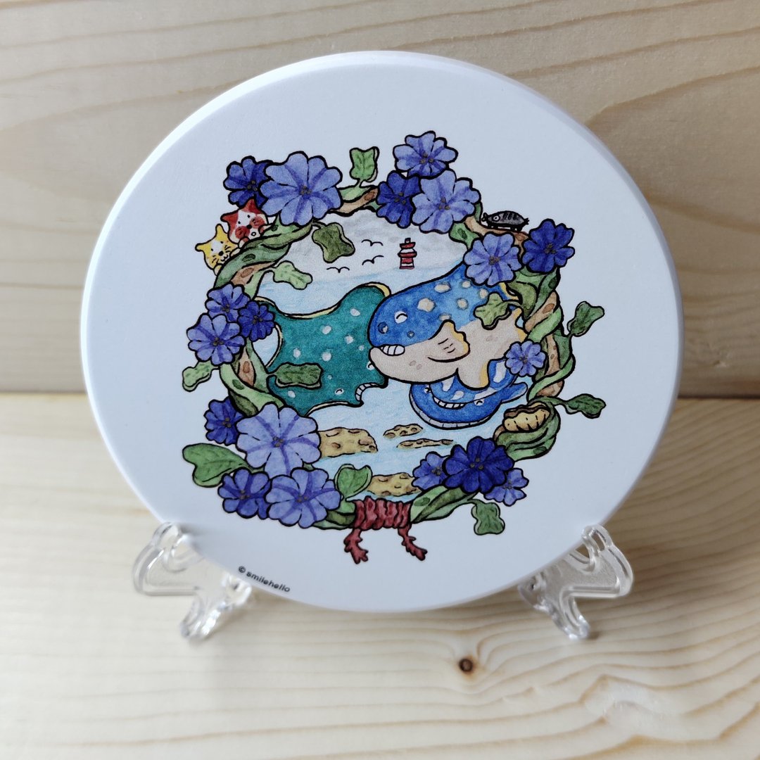 杯垫/吸水杯垫/陶瓷吸水杯垫 - 离开海平面 - 杯垫 - 其他材质 多色