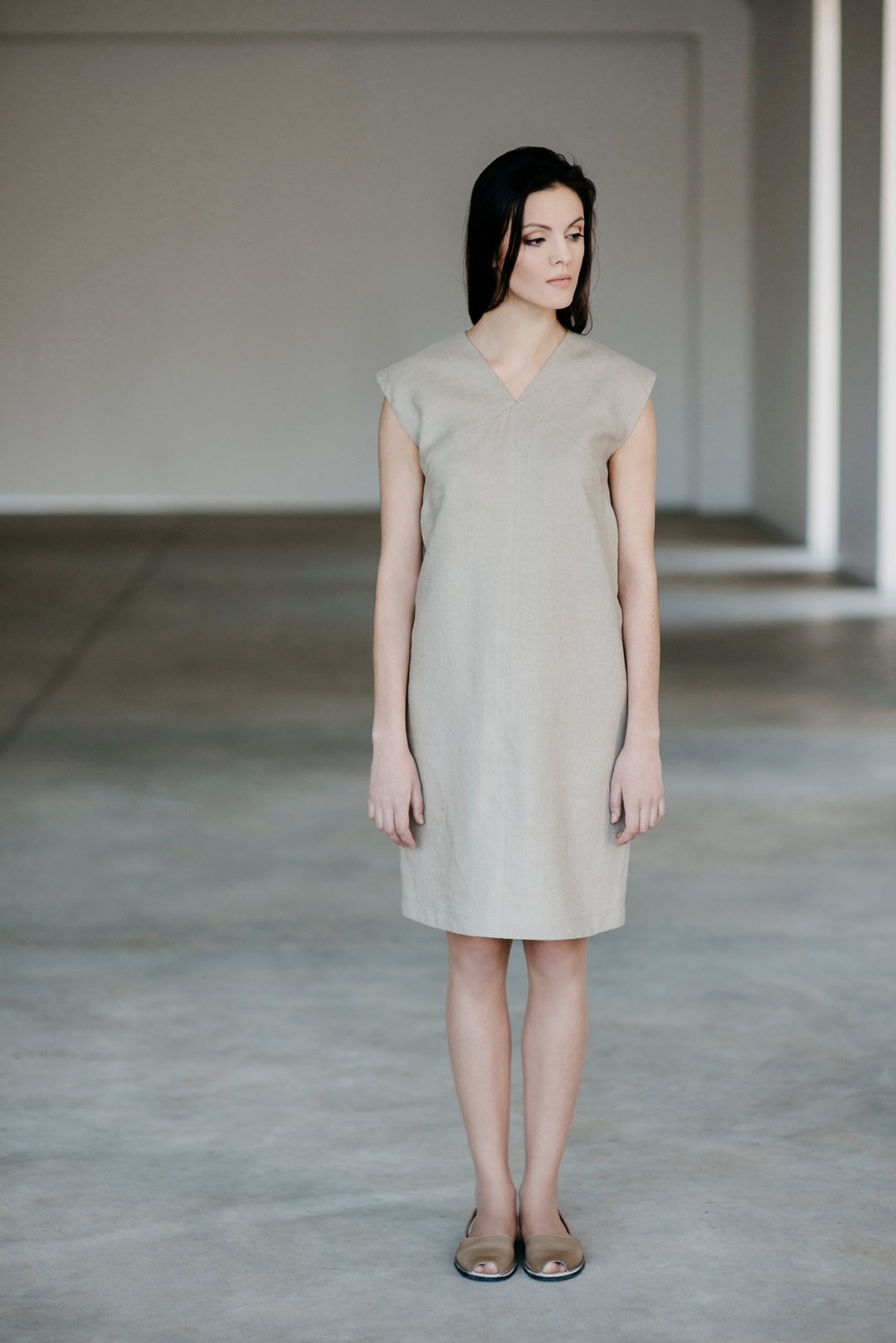 Linen Dress Motumo 15S14 - 洋装/连衣裙 - 亚麻 多色