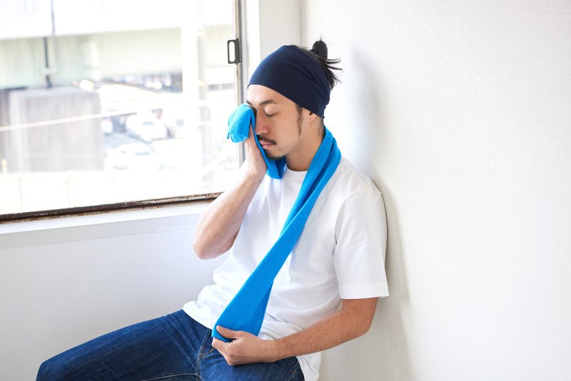 Made in JAPAN Sports Headband Antibacterial AntiOdor Fitness Workout Hairband - 发饰 - 聚酯纤维 蓝色