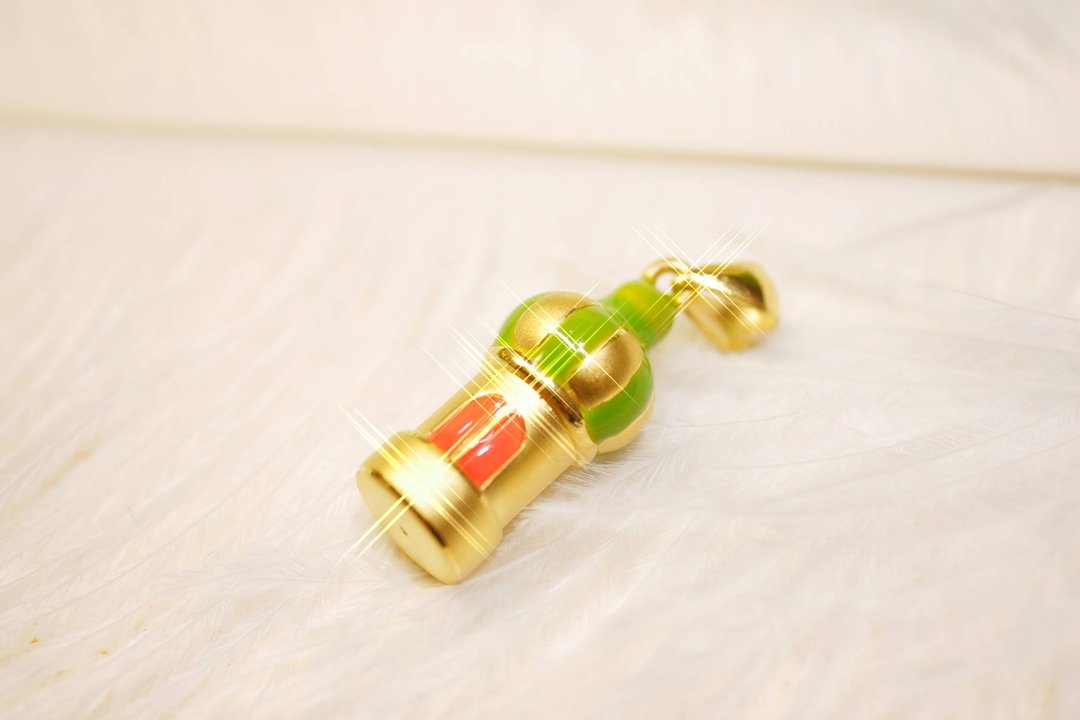 爱情城堡-硬金工艺-吊坠 - 项链 - 24k 金 金色