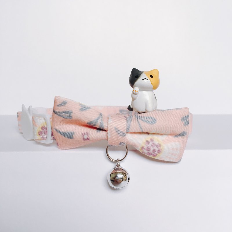 MaoFenBiBi 猫猫的花花 - 粉色 - 手工项圈 & 手作项圈 - 项圈/牵绳 - 棉．麻 