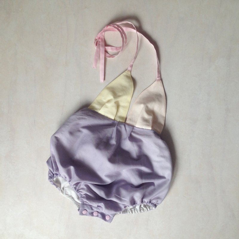 Baby Girls Summer Haltersuit Onesie - 其他 - 棉．麻 粉红色