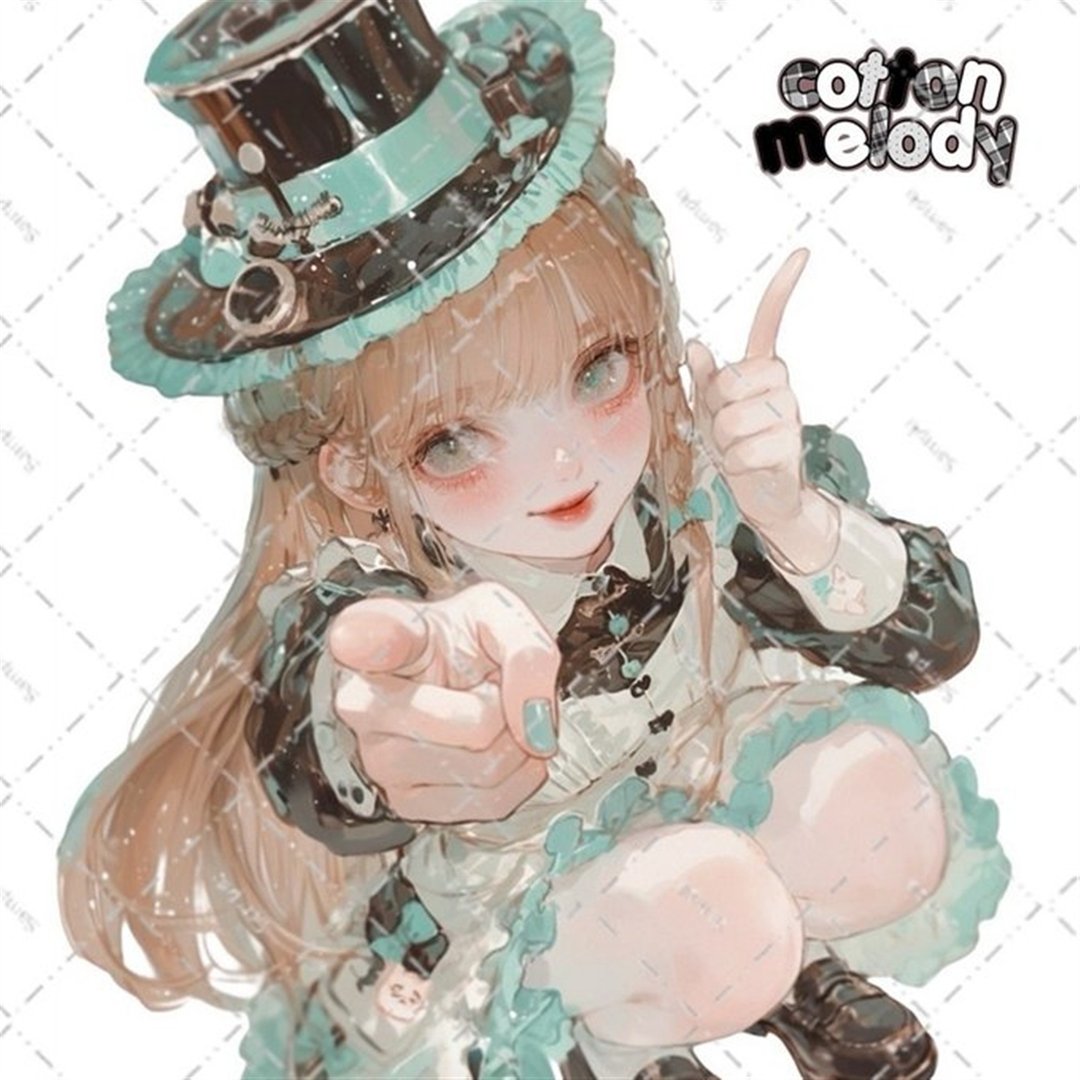 【期间限定】巧克力薄荷节庆套组 35款各2张 / 赠品1款 / cotton melody / 人物贴纸 【迷你贴纸】 - 贴纸 - 纸 
