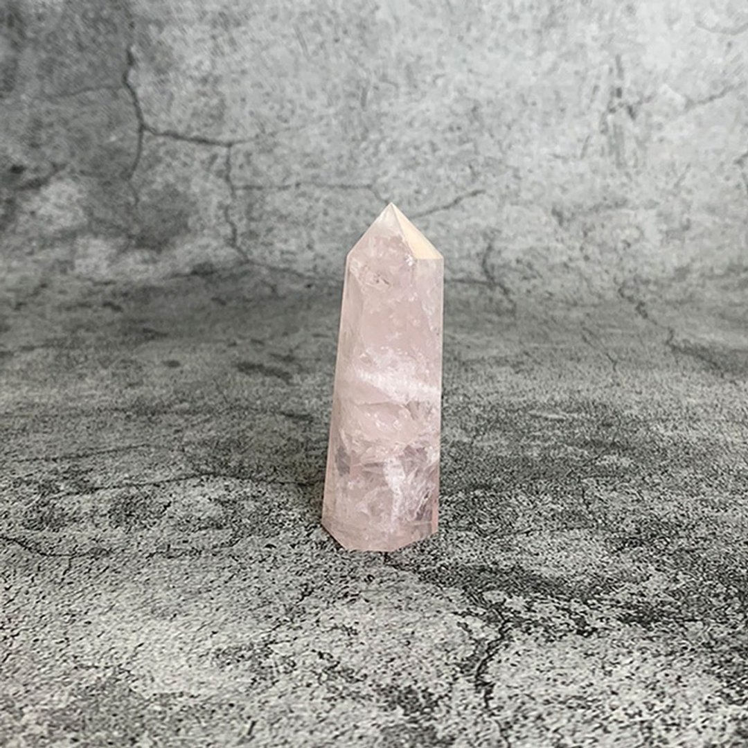 水晶柱- 粉水晶柱 办公室疗愈微景观 设备摆饰 一物一图 - 摆饰 - 宝石 粉红色