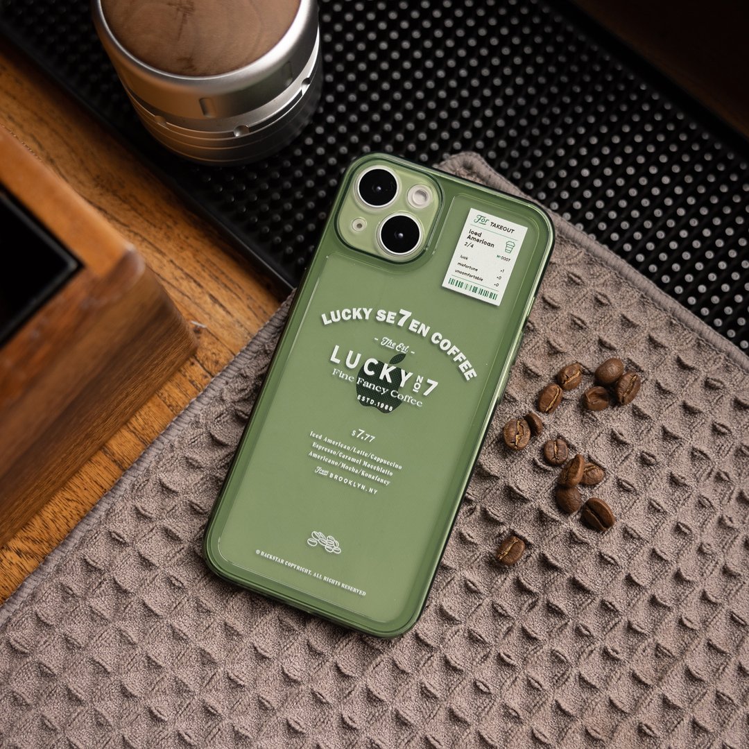 幸运咖啡 LUCKY COFFEE 手机壳 iPhone透绿软壳 亮面 - 手机壳/手机套 - 塑料 