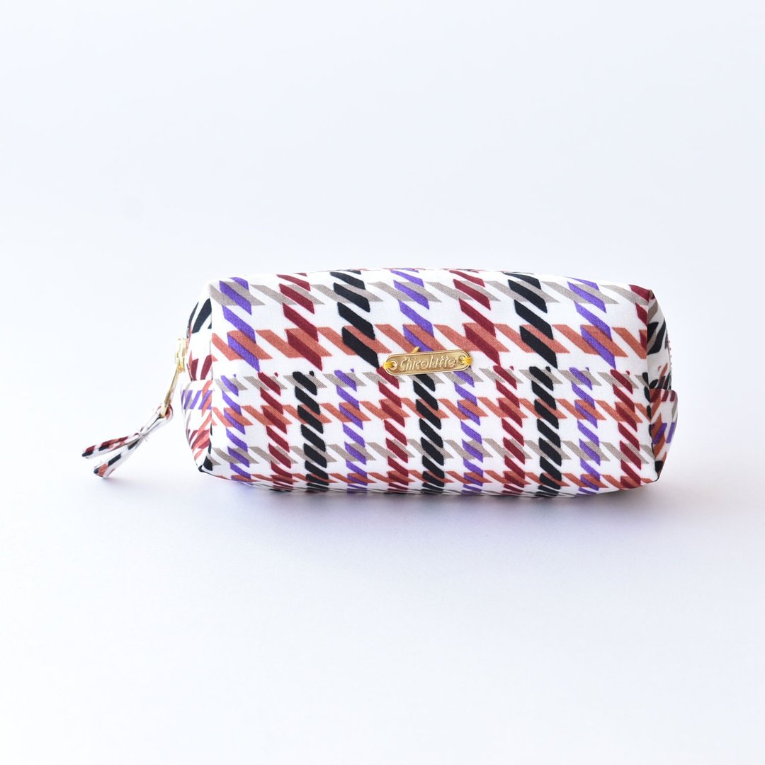 古董丝巾重制化妆包 Lilly Pouch S 孤品 - 化妆包/杂物包 - 其他材质 紫色