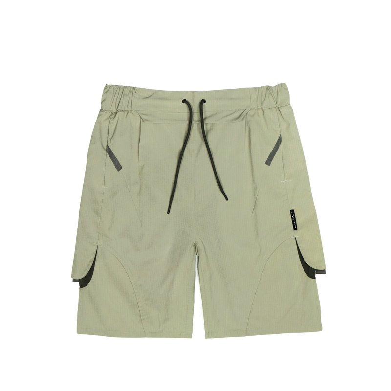 侧设计透气休闲短裤-卡其 - 男士短裤 - 棉．麻 