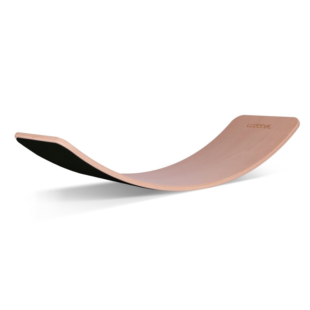 Wobbel - XL平衡板/弯板 - 羊毛毡 - Black - 儿童家具 - 木头 黑色