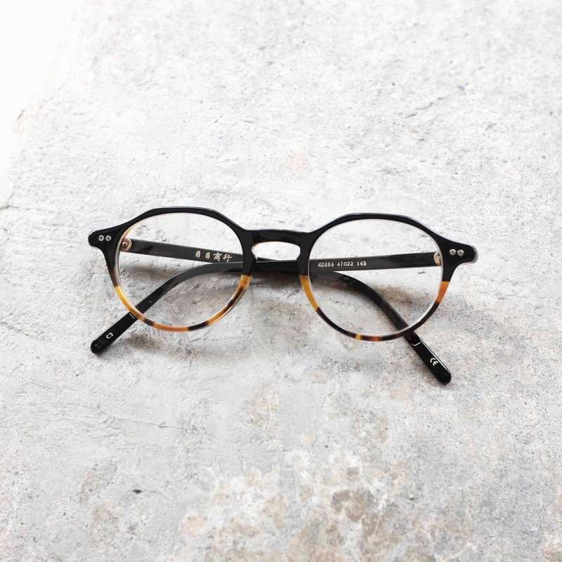 【目目商行】复古板材六角特色框 新品 高质感 黑茶玳瑁色 - 眼镜/眼镜框 - 其他材质 多色