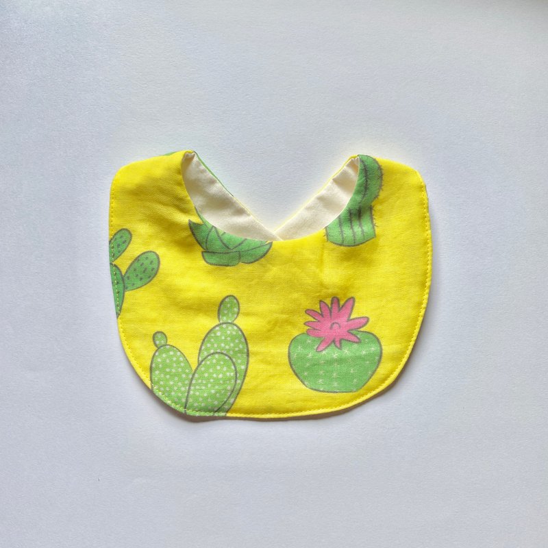 cactus cotton tie - 围嘴/口水巾 - 棉．麻 黄色