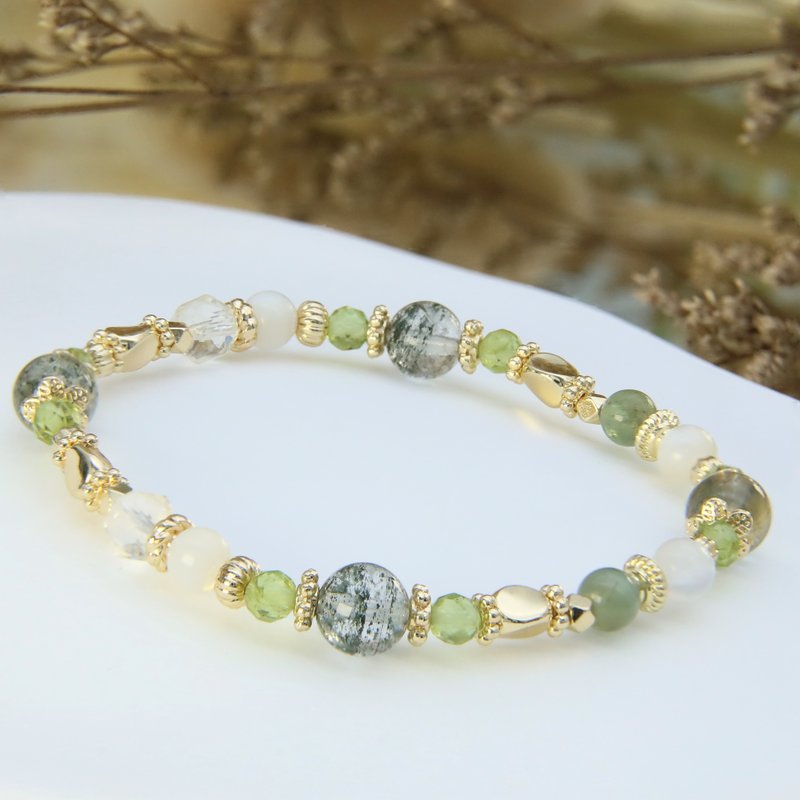 绿野仙踪 | 绿幽灵  | 招财 水晶手链 情人节礼物 圣诞礼物 - 手链/手环 - 水晶 绿色