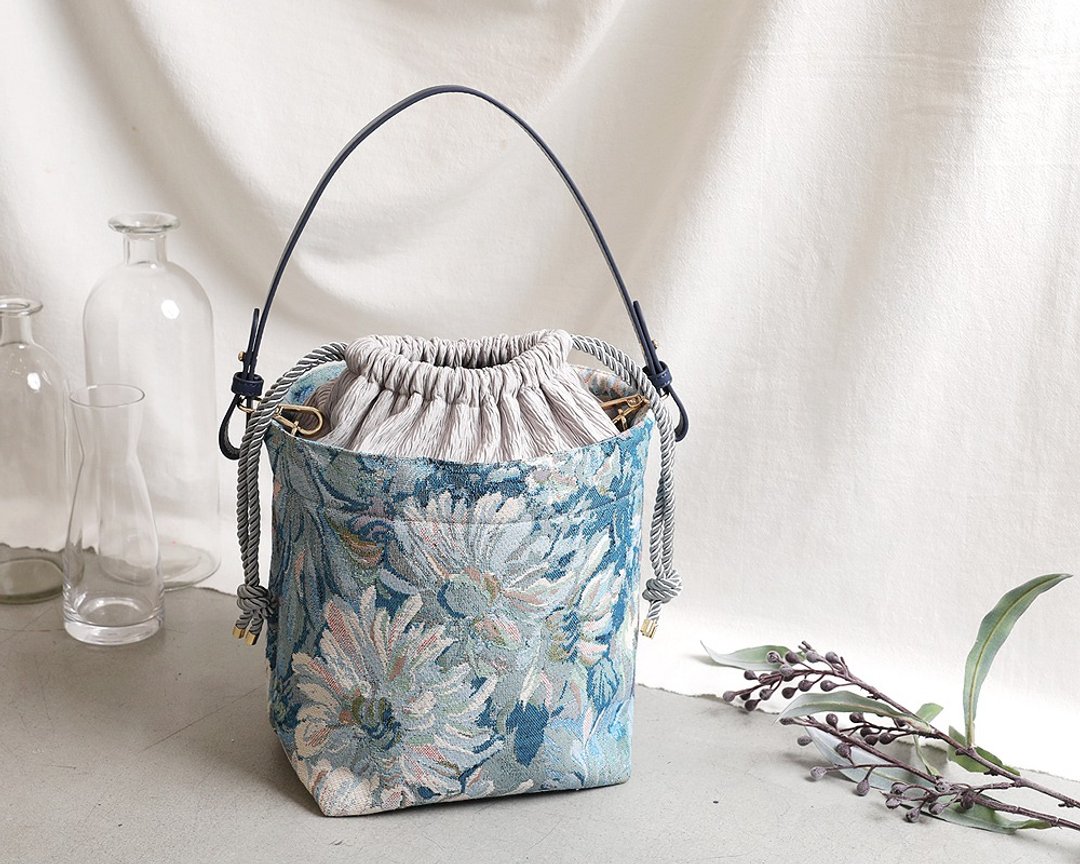 Monet-Monet 2WAY BUCKET BAG - 手提包/手提袋 - 其他金属 蓝色