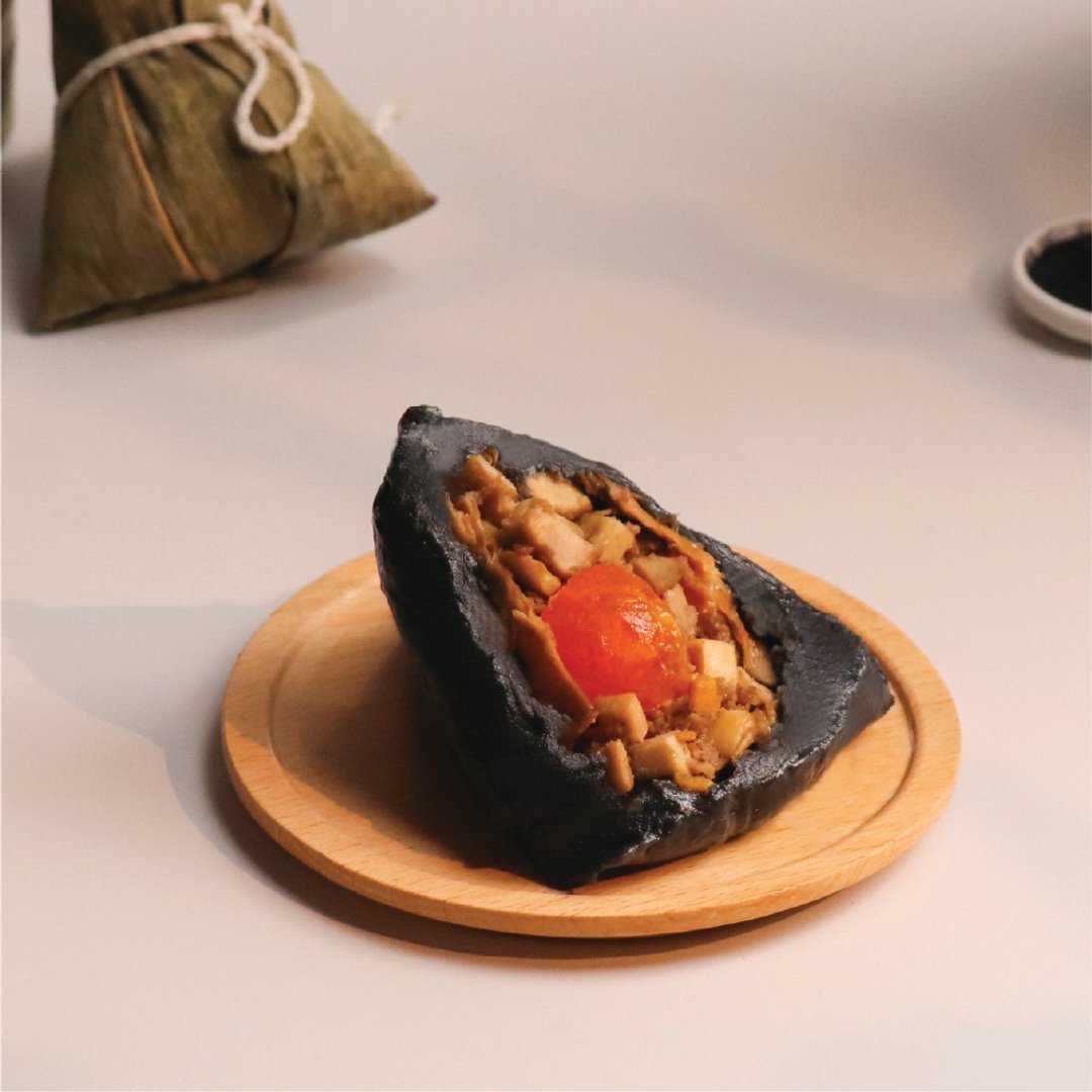 端午限定【墨竹金心_竹炭金沙菇菇粿粽_6入】附保冷袋 - 熟食小吃 - 新鲜食材 黑色