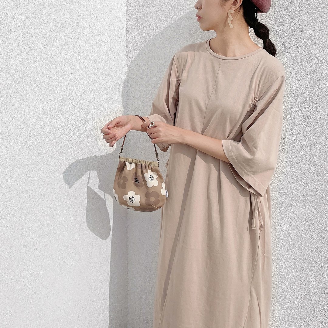 弹片口金小背包/日本限定小花柄/4色 - 侧背包/斜挎包 - 棉 