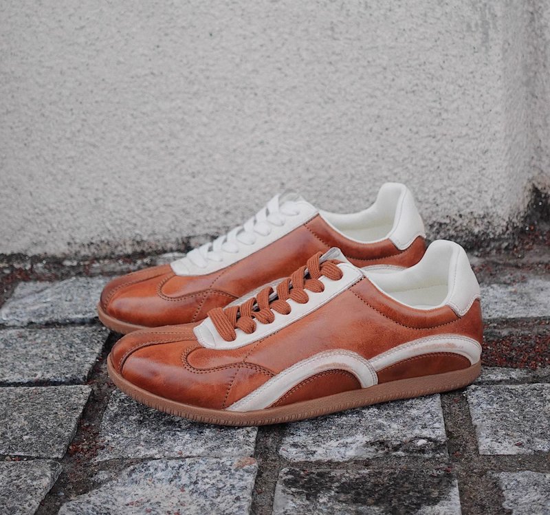 美拉德豹纹 马皮运动德训鞋 手工製 - 其他女款皮鞋 - 真皮 多色