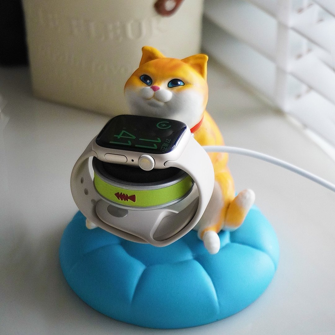 Apple Watch 疗愈宠物充电座 / 香氛座 / 手表座 / 礼物推荐 橘猫 - 摆饰 - 其他材质 多色
