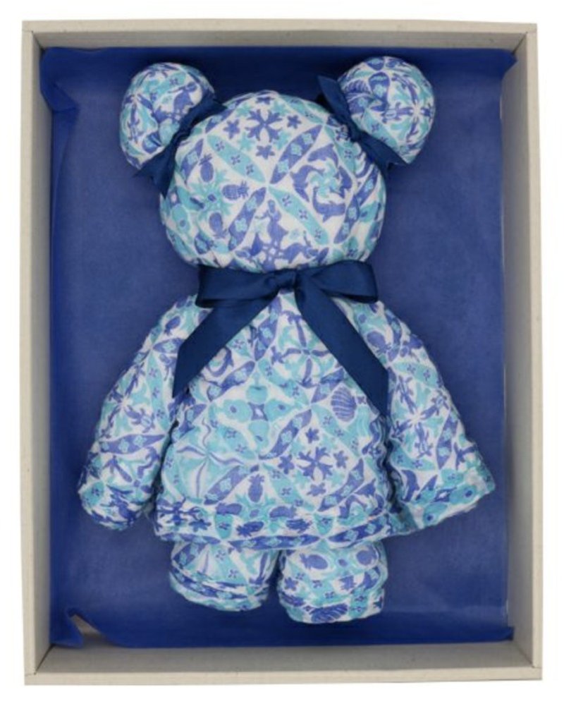 京友禅染熊仔浴巾 / 夏威夷 蓝色 - 毛巾浴巾 - 棉．麻 蓝色