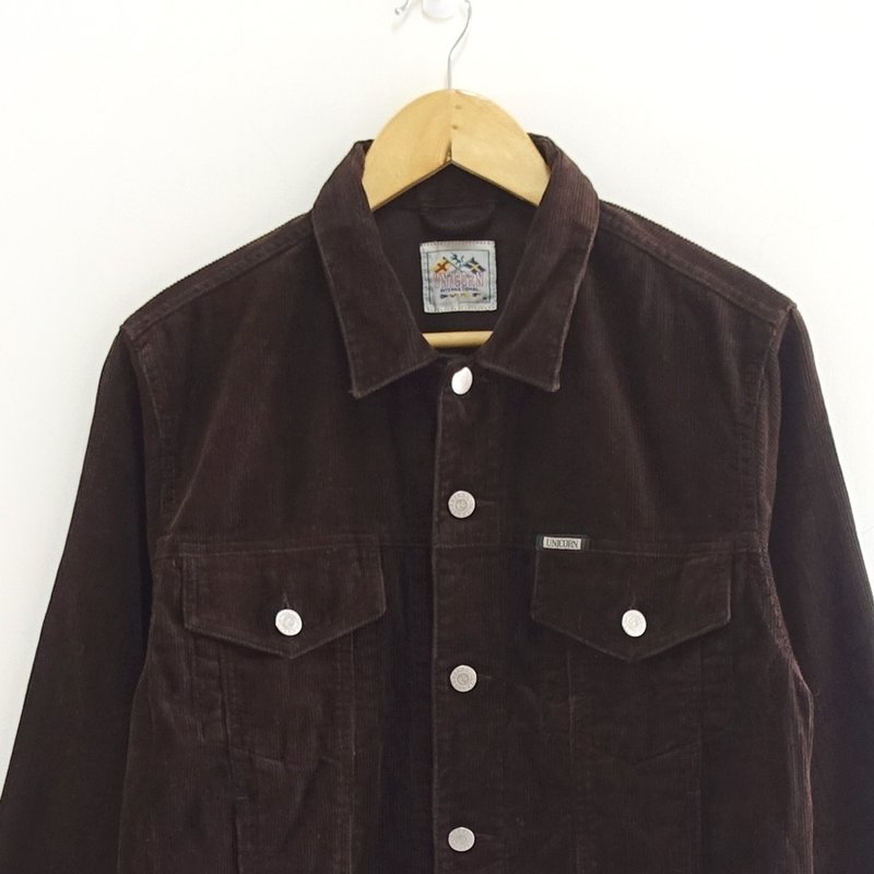 │Slowly│巧克力-古着灯芯绒外套│vintage.复古.文艺 - 女装休闲/机能外套 - 棉．麻 咖啡色