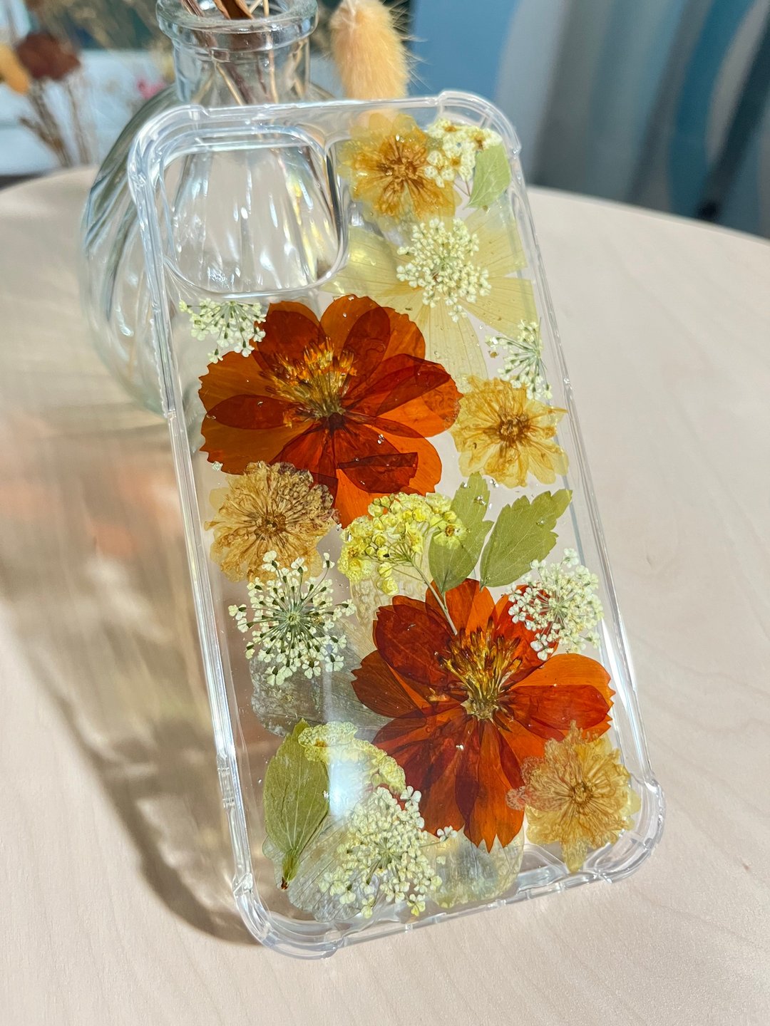 原创 押花手机壳x 秋季秋樱 押花 干燥花 犀牛盾 空压壳 iphone - 手机壳/手机套 - 压克力 