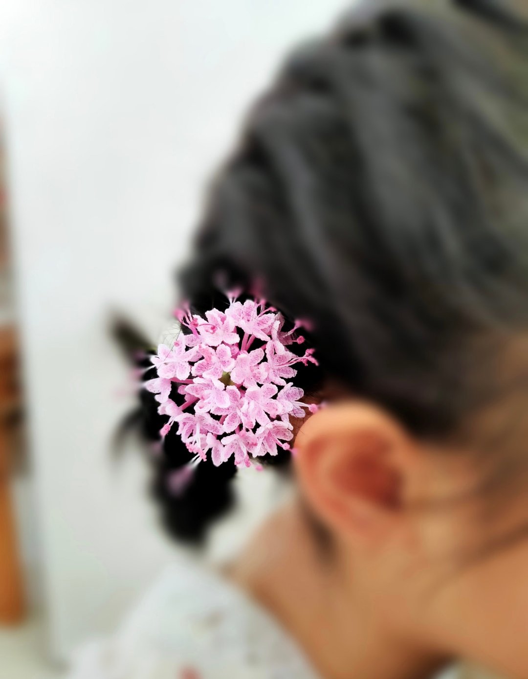 新品万岁! Clerodendrum bungei 野朱桐 臭杜丹 微鈎编织清新优雅 - 胸针 - 绣线 粉红色