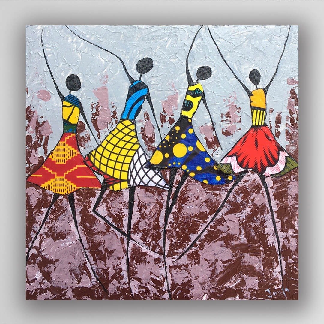 【U338 FEELING-15 Jenifa】非洲艺术空运来台/30x30cm - 海报/装饰画/版画 - 其他材质 