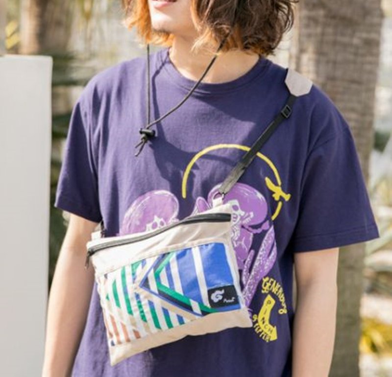 【热门预购】几何线条 Sakosh 随身小包 CFOP9203 - 侧背包/斜挎包 - 棉．麻 