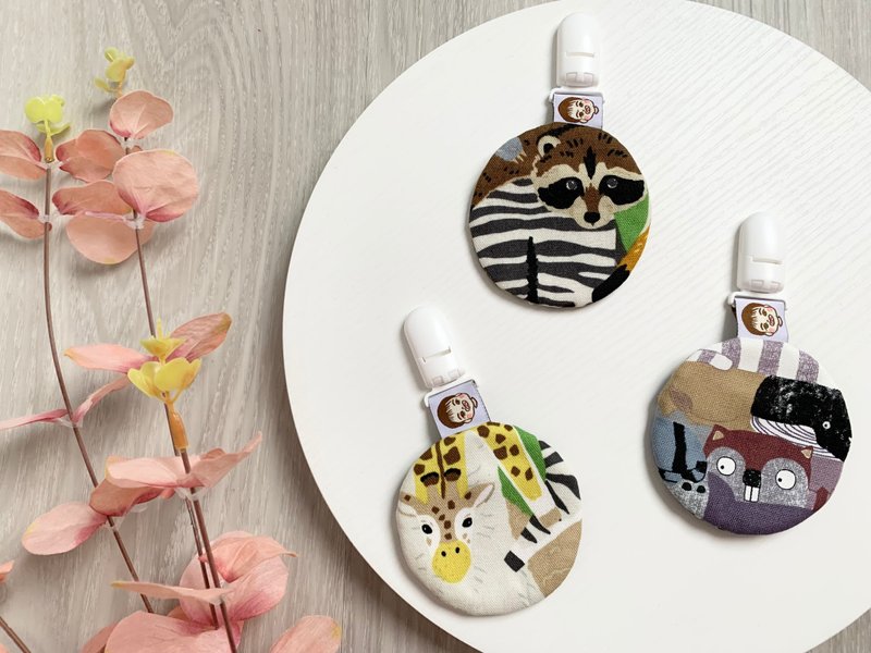 大头动物拍贴 平安符袋 礼盒 弥月 - 平安符/符袋 - 棉．麻 