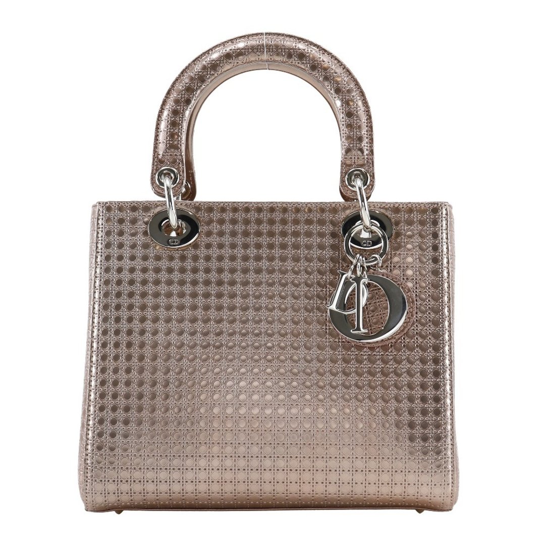 [日本直送] Christian Dior Lady Dior 手提包 中型 Cannage M0550PSKC 皮革 女款 [二手] - 手提包/手提袋 - 真皮 金色