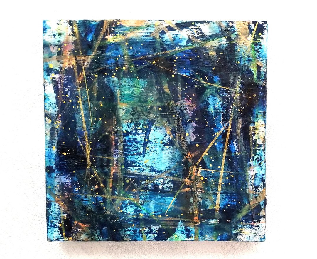 Sincerity to the Blue Oil Painting - 海报/装饰画/版画 - 木头 蓝色