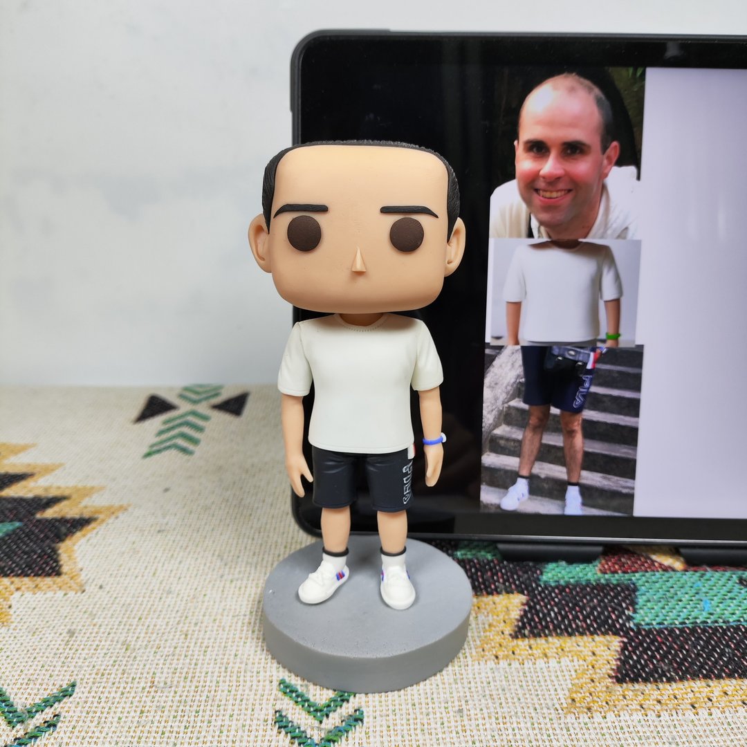 纯手工定制美国Funko Pop 自画肖像公仔娃娃男朋友老公生日礼物 - 玩偶/公仔 - 粘土 多色