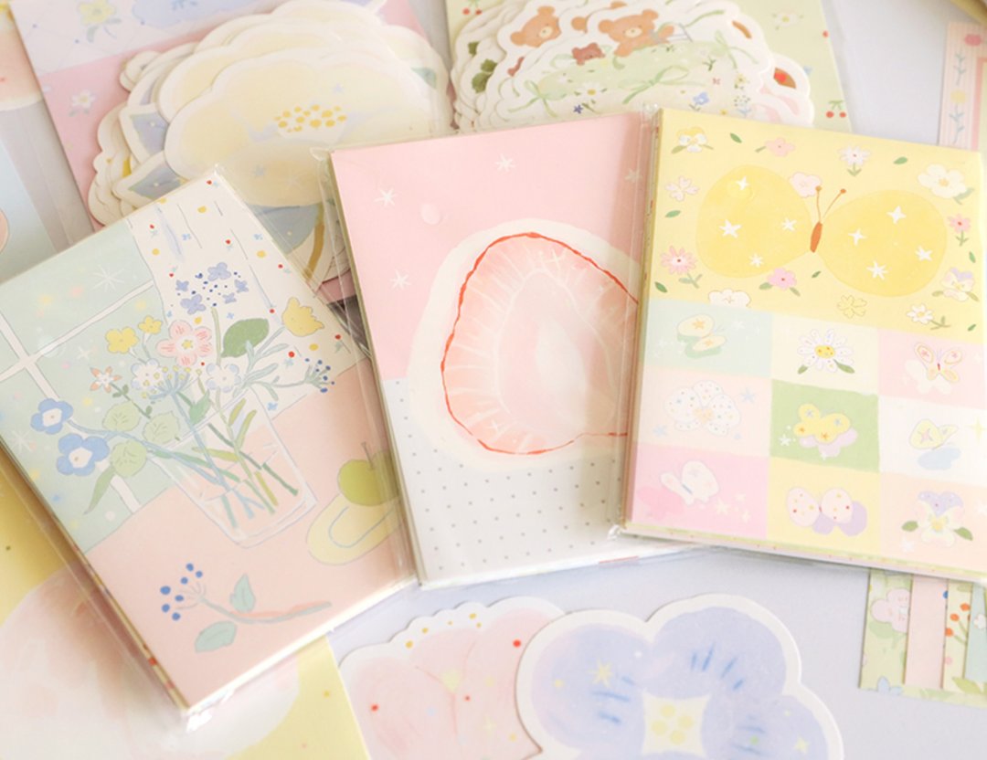 vol.8 【花园里的甜品店】可爱治愈便签本/盐系 - 笔记本/手帐 - 纸 多色
