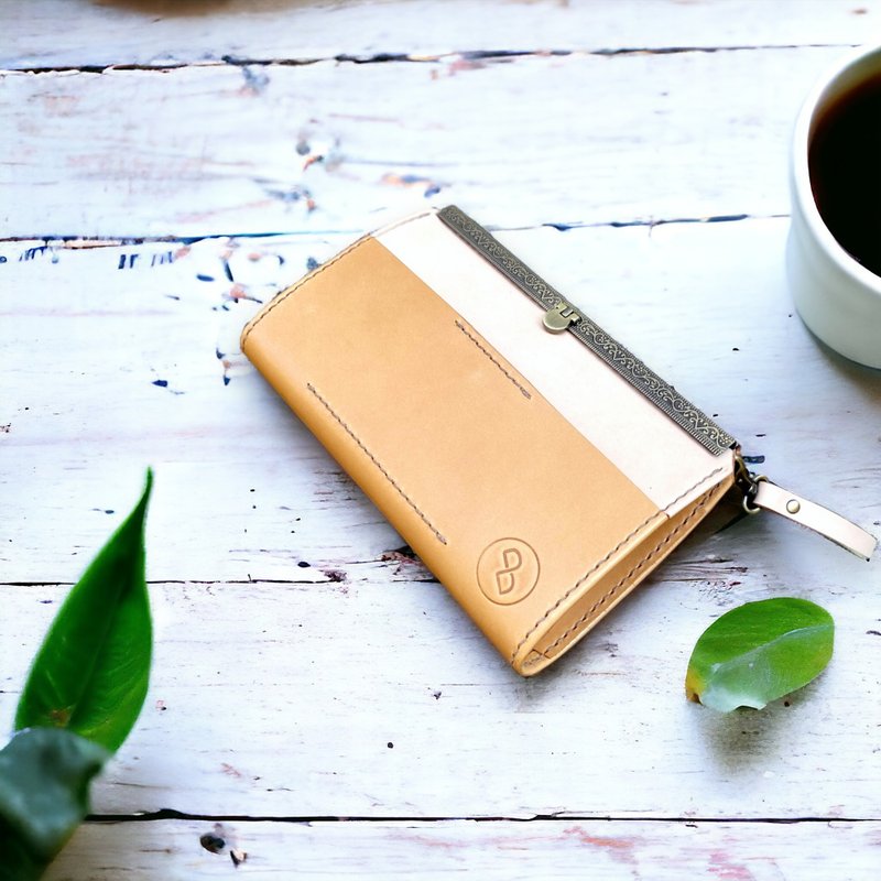 牛皮淑女平口斜背小包 - 奶油棕 (母亲节 礼物 定制 情人节 生日) - 侧背包/斜挎包 - 真皮 橘色