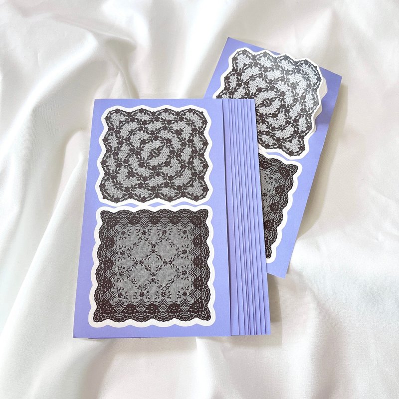 剪裁黑色蕾丝贴纸 - 贴纸 - 其他材质 黑色