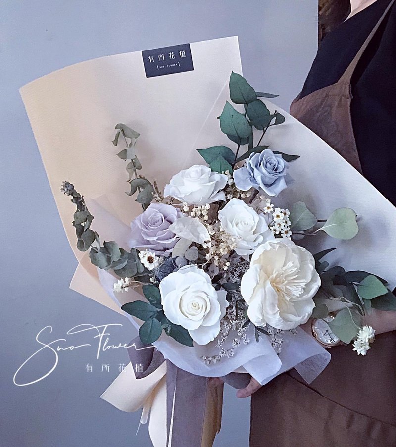 不凋花永生花束/告白花束/求婚花束/生日礼物/毕业花束 - 干燥花/捧花 - 其他材质 